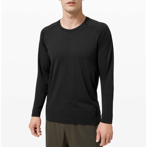 Men Lululemon Metal Vent Tech Long Sleeve 2.0 Slim Fit in Black Size Large - Picture 1 of 6